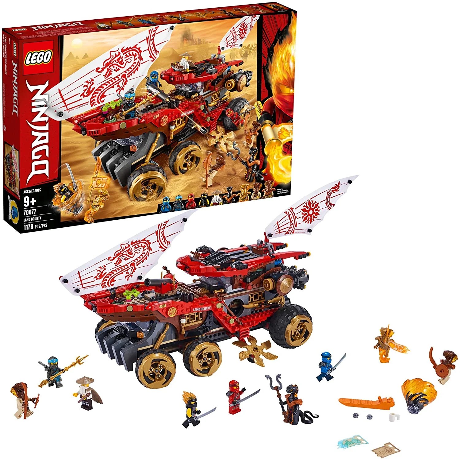 LEGO NINJAGO Land Bounty 70677 Toy Truck Building Set with