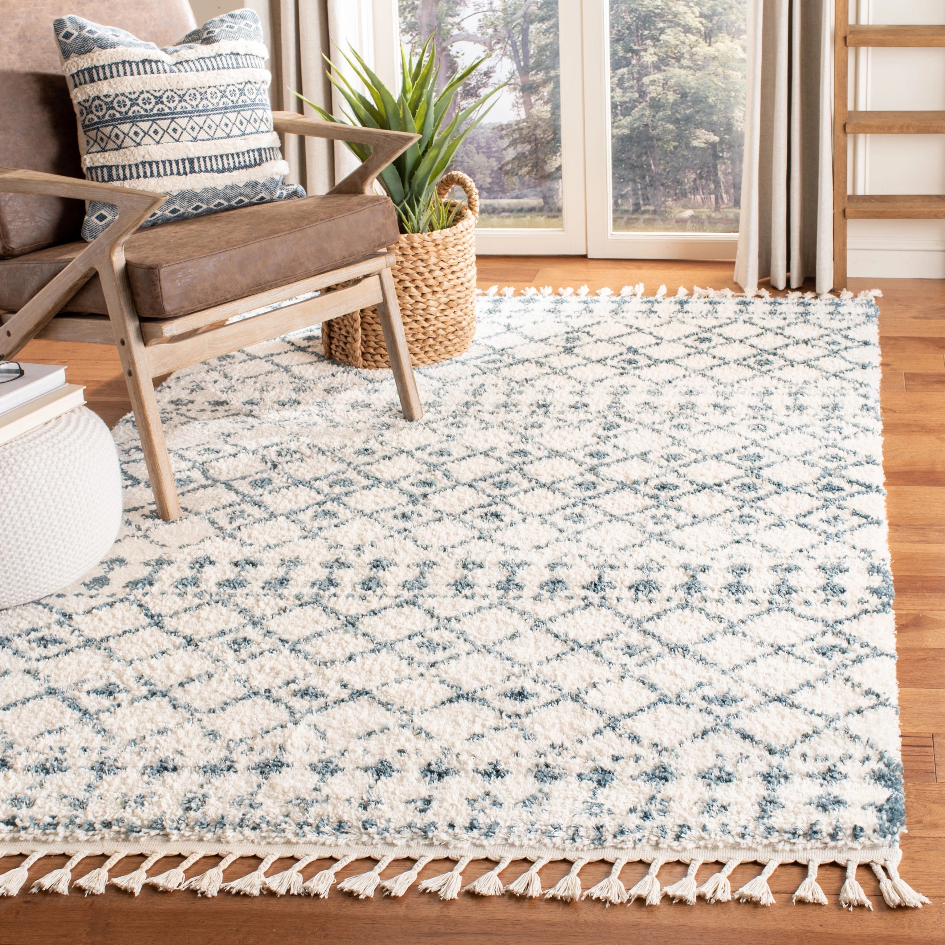 Safavieh Berber Fringe Shag Rug Collection Aztec Bohemian Area Rug