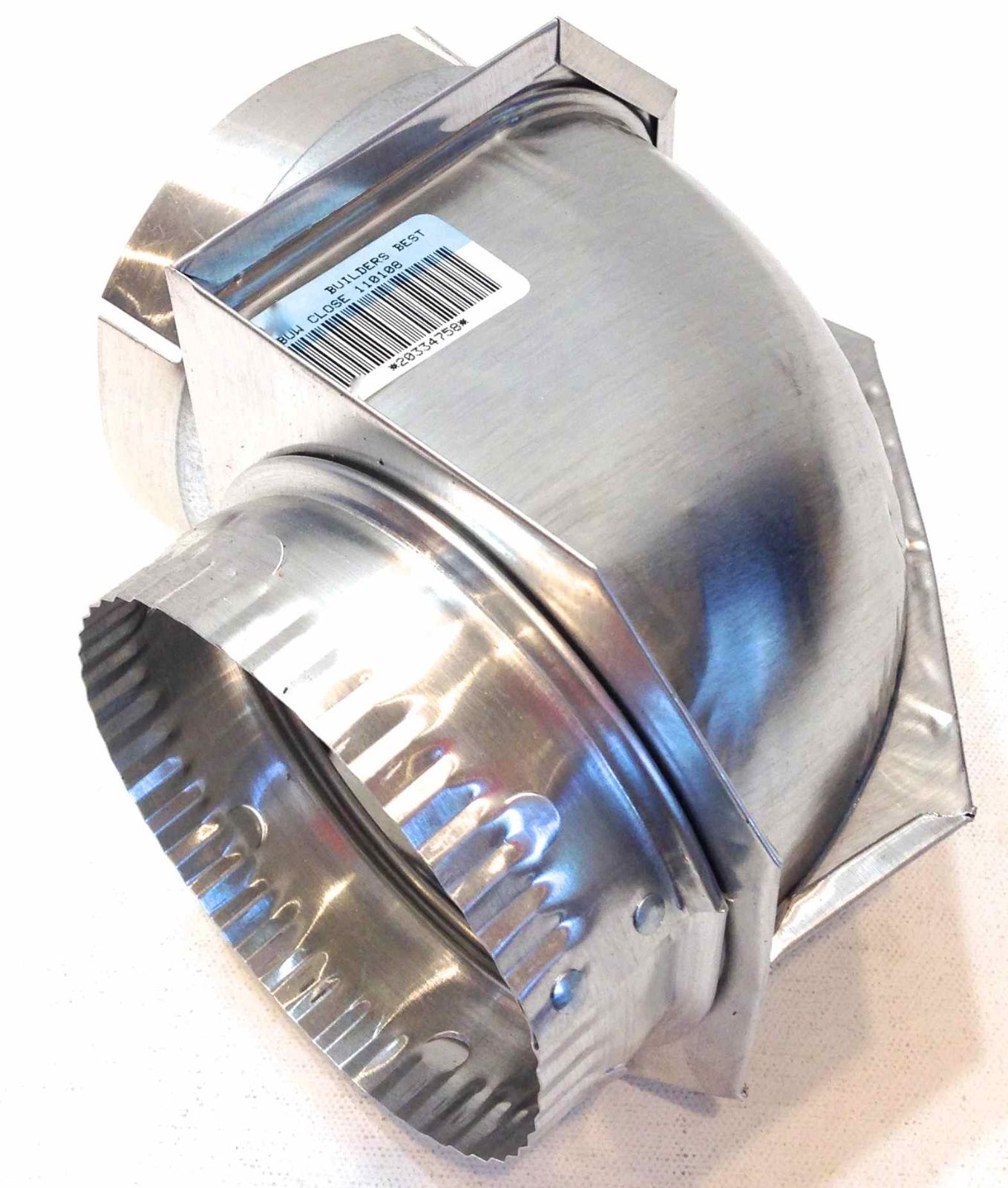 Builder's Best 110108 4" Dryer Vent Close Elbow Clearance Elbow