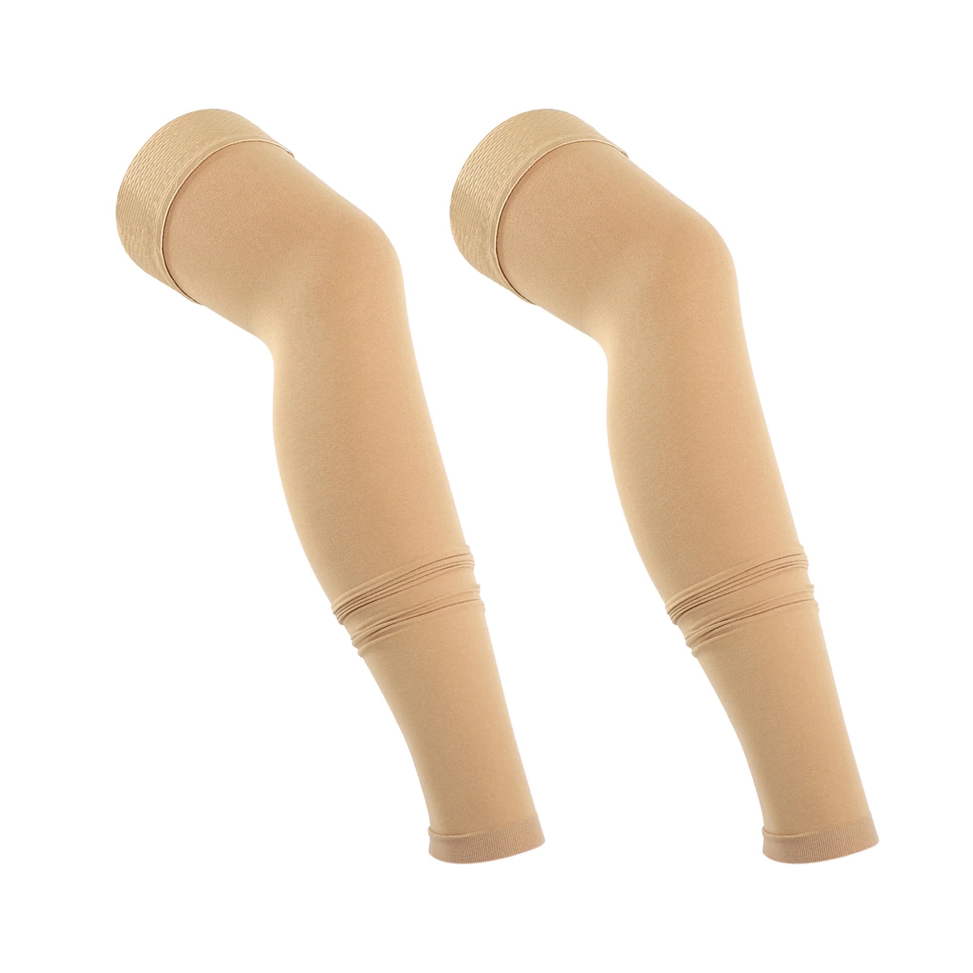 Unique Bargains 1 Pair Thigh High Compression Sleeves with Elastic Band