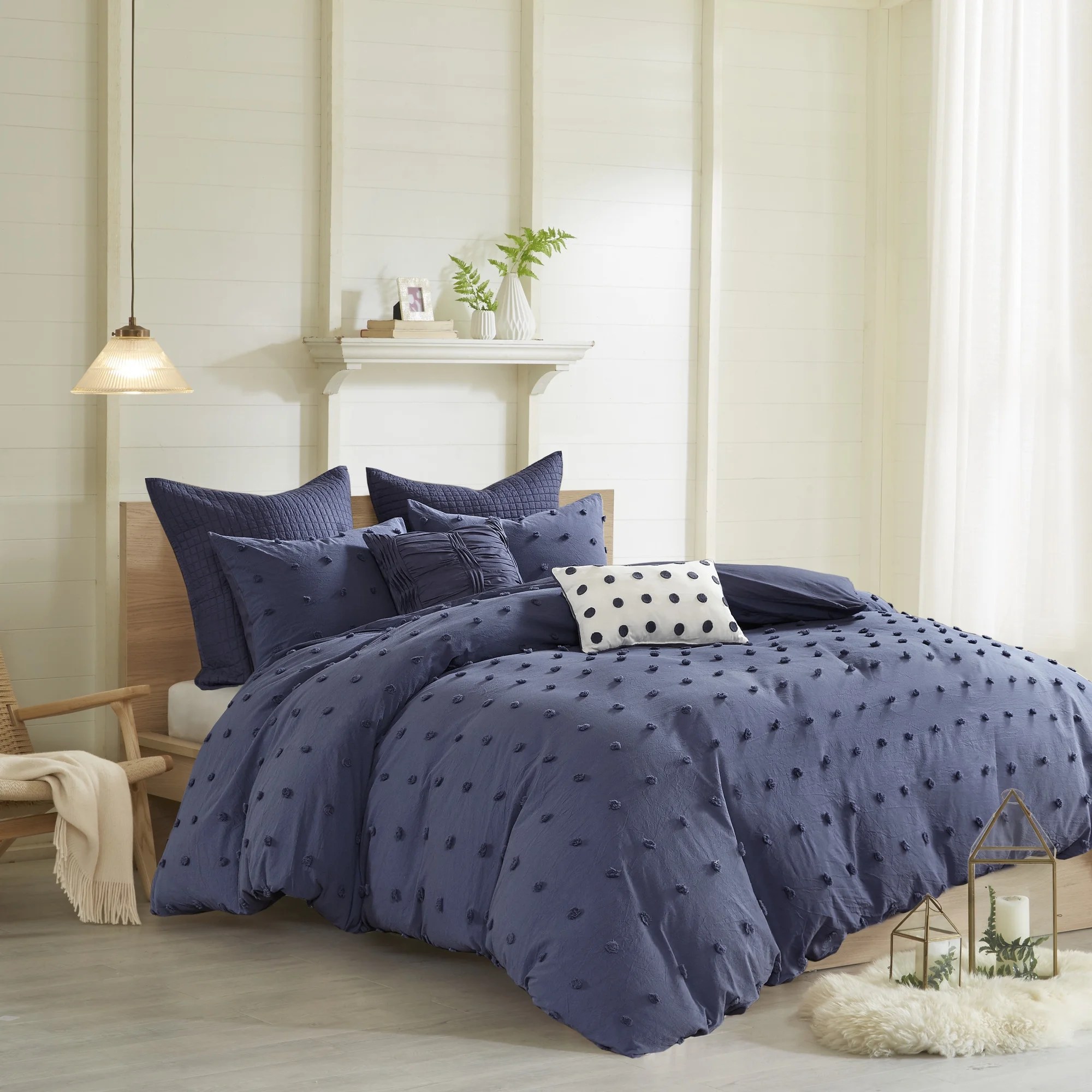 Get 5% in rewards with club o! Home Essence Apartment Cotton Jacquard Indigo Blue 7-Piece ...