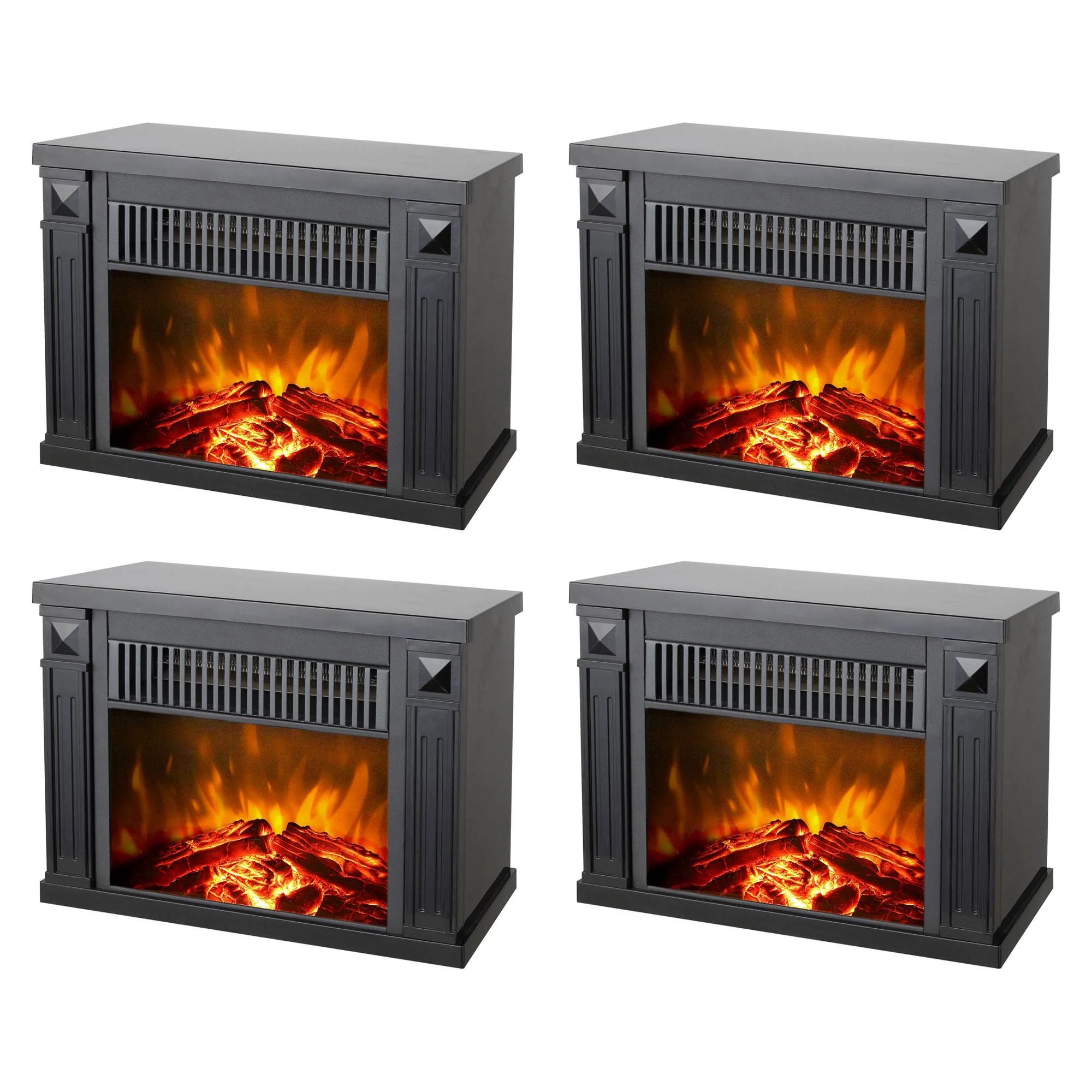 Konwin Small Electric Tabletop Artificial Faux Fireplace Space Heater (4 Pack) Walmart Canada