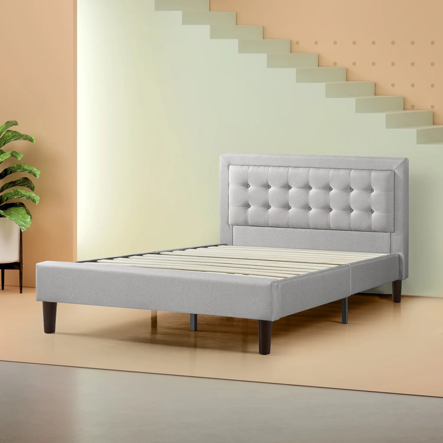 Zinus 42” Dachelle Upholstered Platform Bed Frame, King