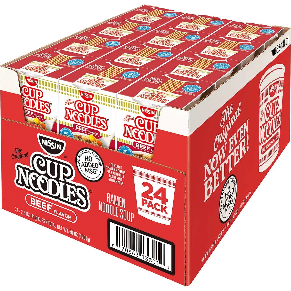 Nissin Cup Noodles Beef Flavor, 24pack