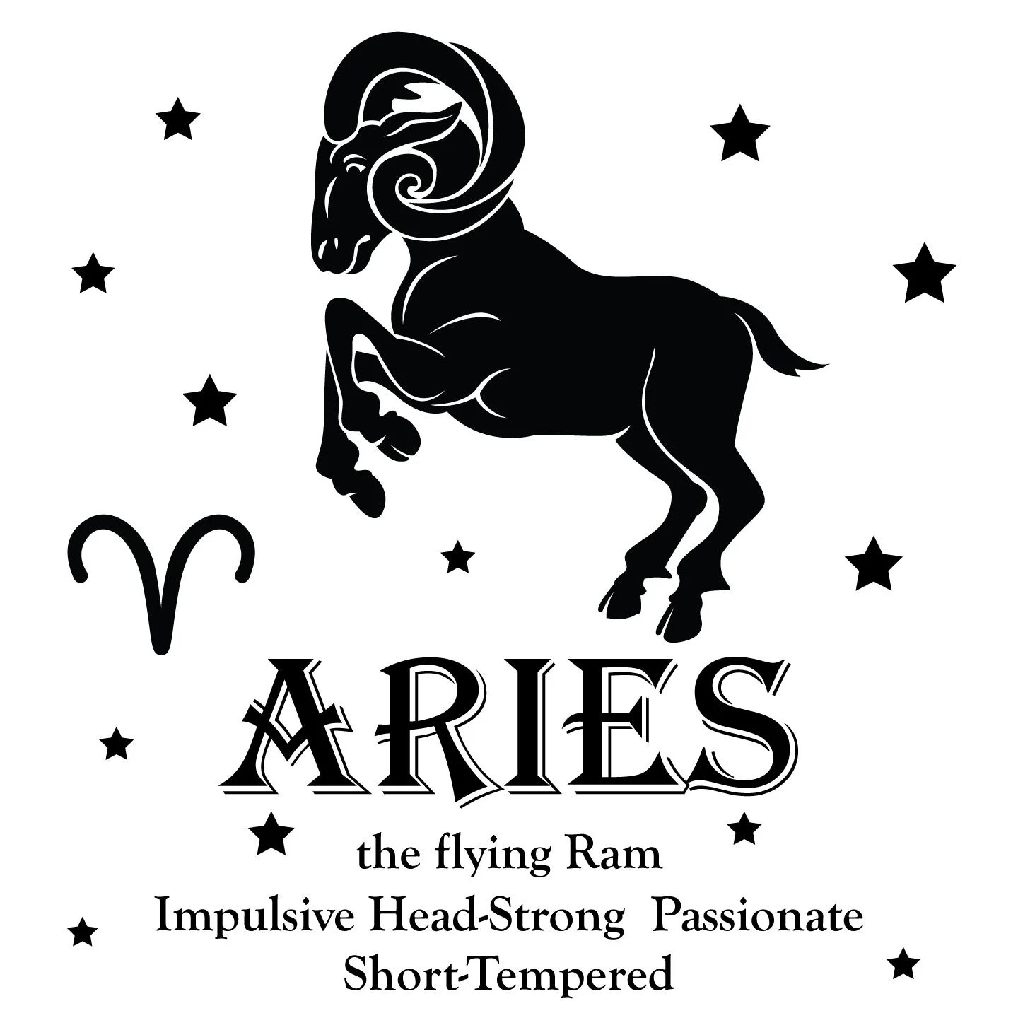 Aries Astrological Sign Decor 20" x 20" DIY Stick And Peel Vinyl
