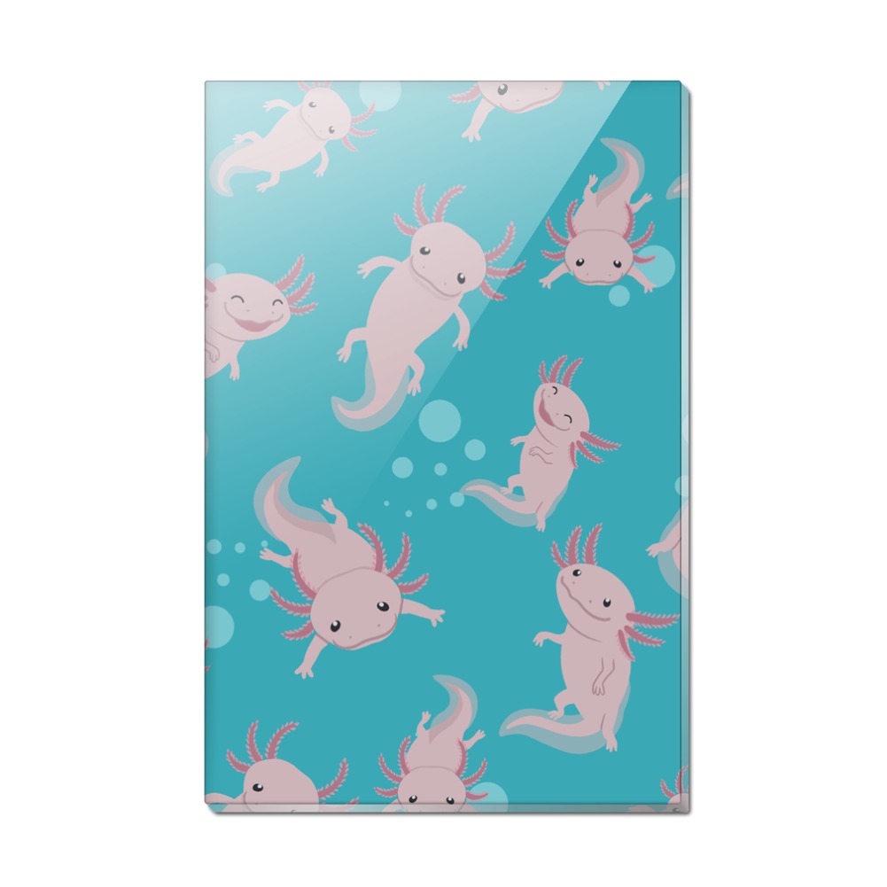 Cute Axolotl Mexican Walking Fish Rectangle Acrylic Fridge Refrigerator