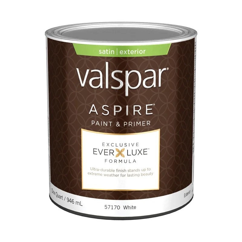Valspar Aspire Satin Basic White Acrylic Latex Paint and Primer 1 qt
