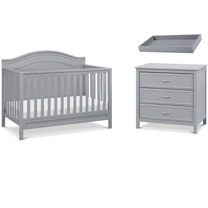 4in1 Convertible Crib Set with Matching Dresser Changing Table in
