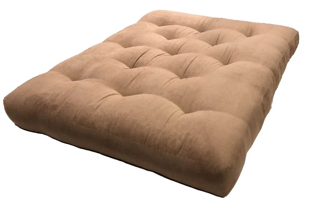 8 in. Double Poly Single Foam Full Futon Mattress in Khaki