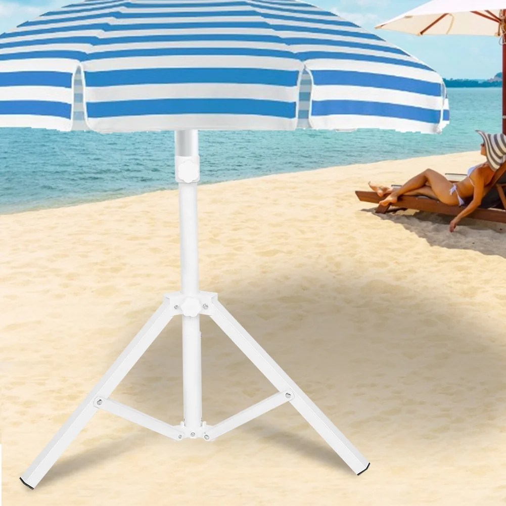 FAGINEY Triangular Iron Folding Sun Umbrella Stand Support Base for