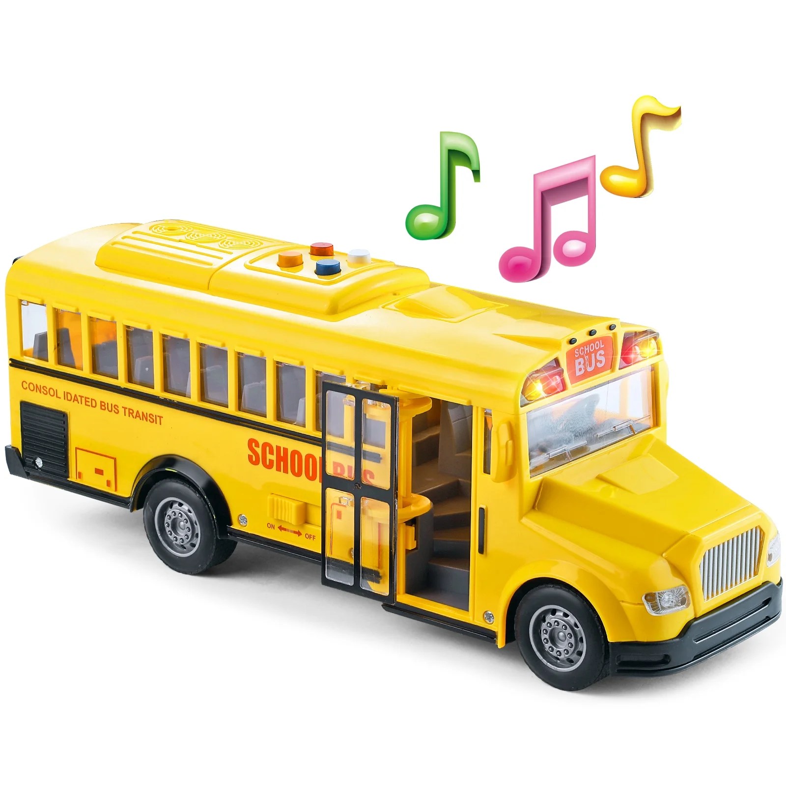 NETNEW School Bus Toys for Boys 36 Years Die Cast Vehicles Yellow