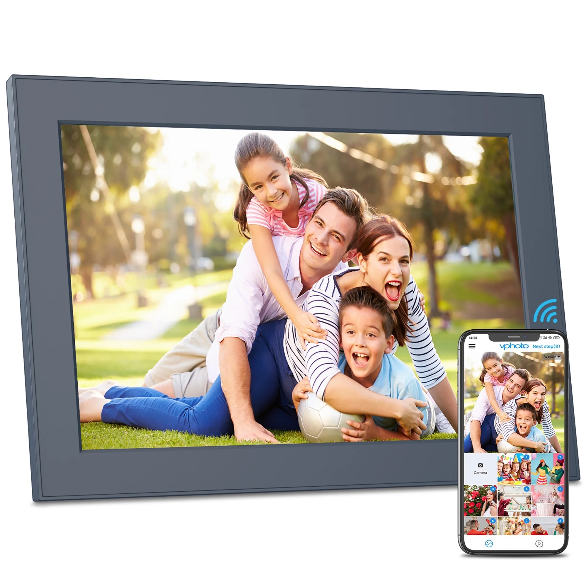 Fullja Digital Photo Frame 10.1 inch IPS Touch WiFi Digital Picture