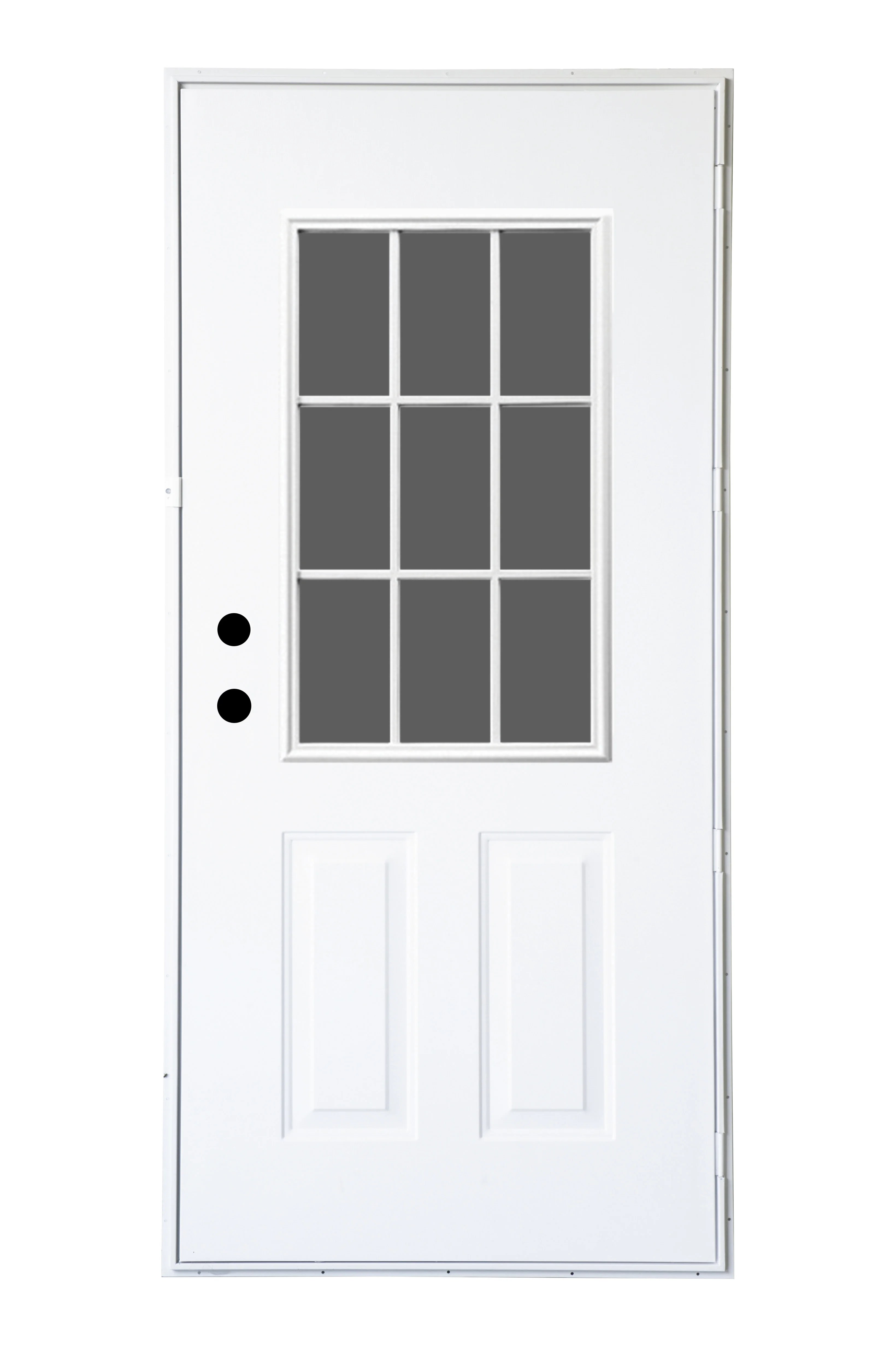 5500 Series Residential Outswing Steel Entry Door, 9Lite