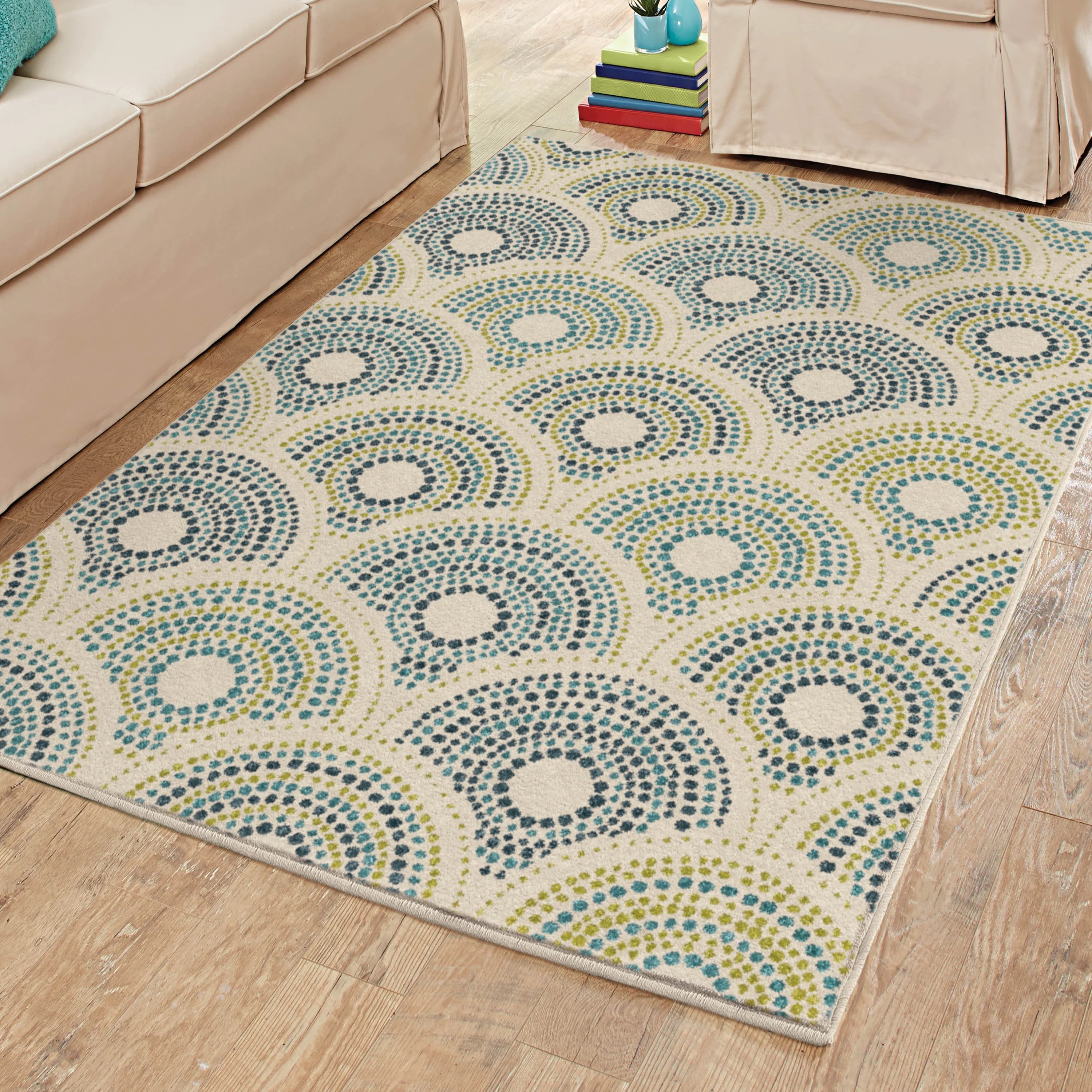 Better Homes and Gardens Bright Dotted Circles Area Rug or Runner