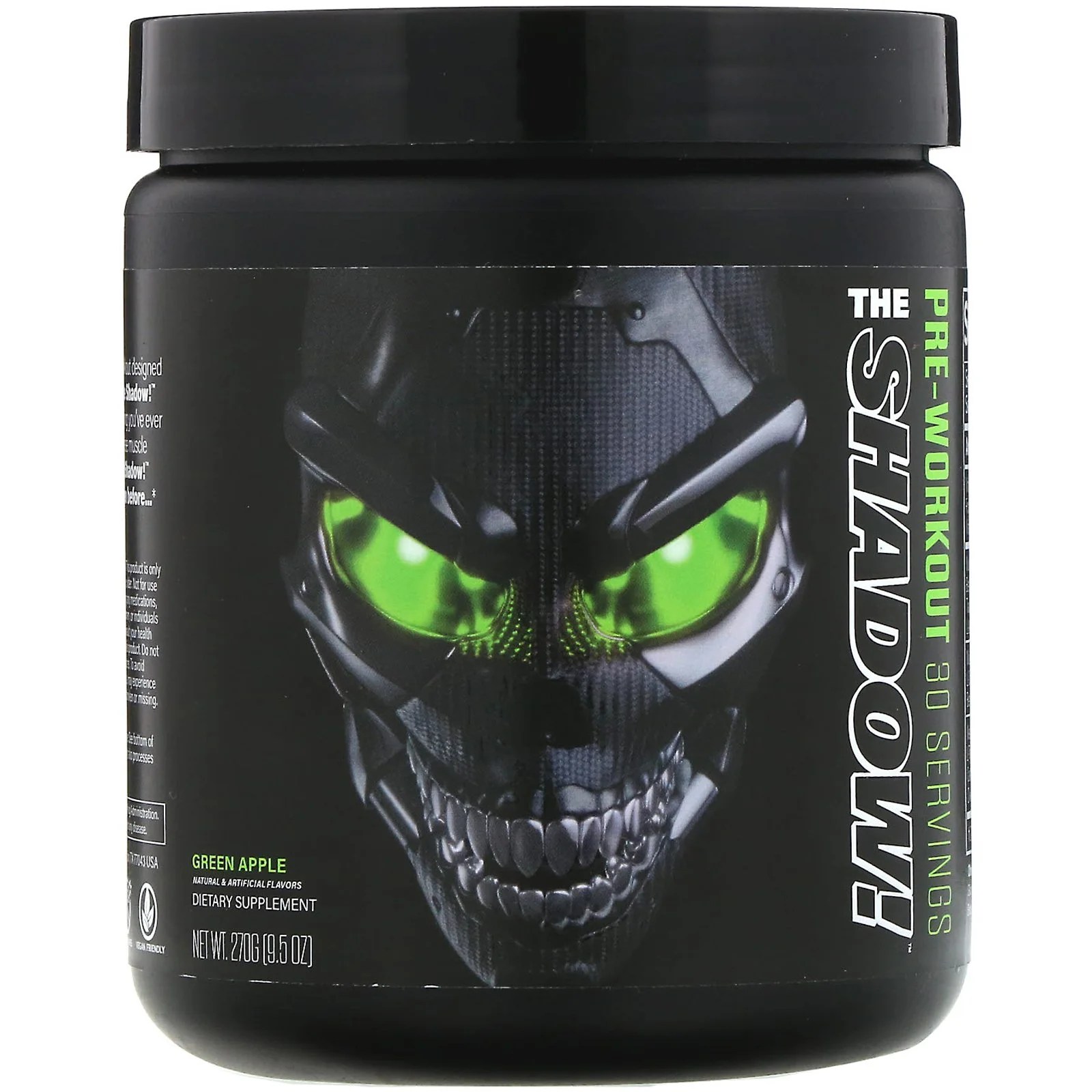 JNX Sports The Shadow, PreWorkout, Green Apple, 9.5 oz JNX Sports The Shadow, PreWorkout, Green Apple, 9.5 oz