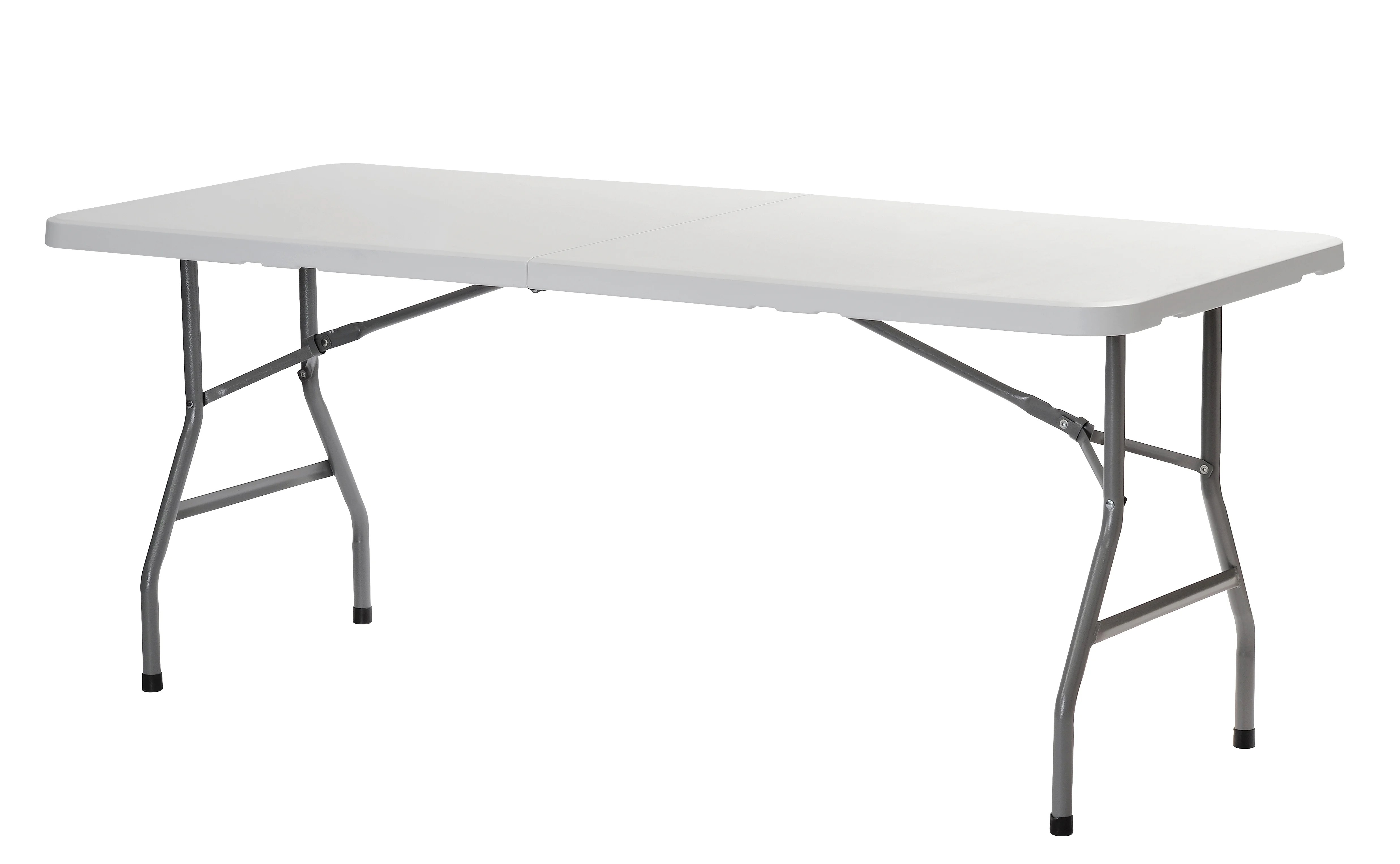 72" x 30" Plastic Folding Table, White