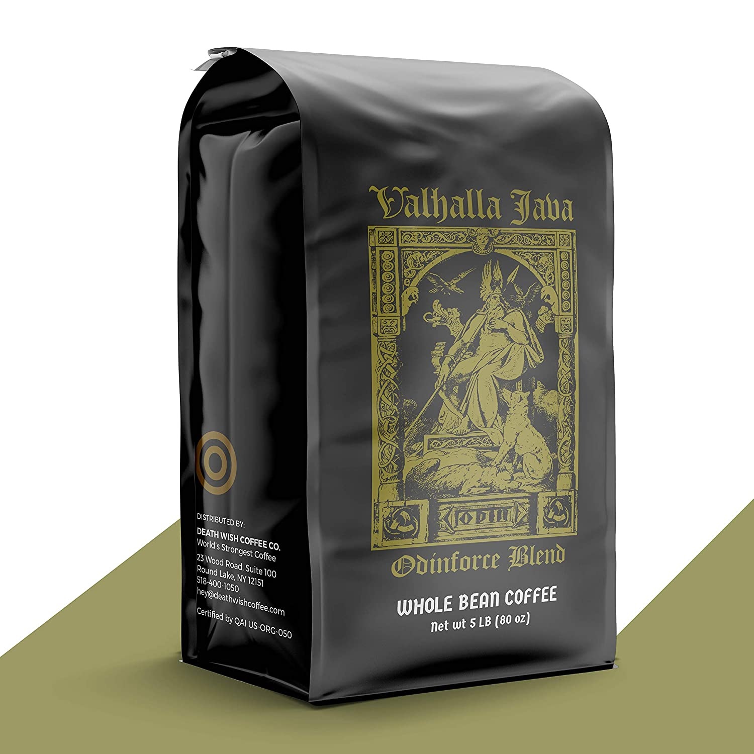 VALHALLA JAVA Whole Bean Coffee [5 Lbs.] World’s Strongest Coffee, USDA