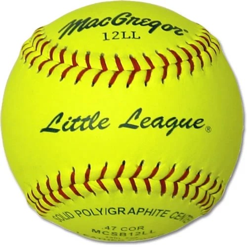 (12 pack) MacGregor 12" Yellow Little League Softballs