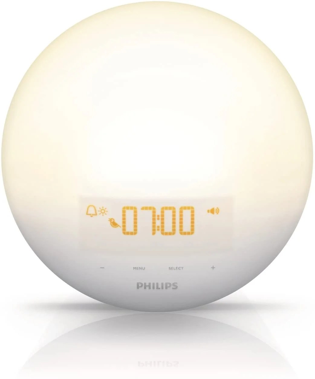Philips Light Alarm Clock w Sunrise Simulation Night Light, White