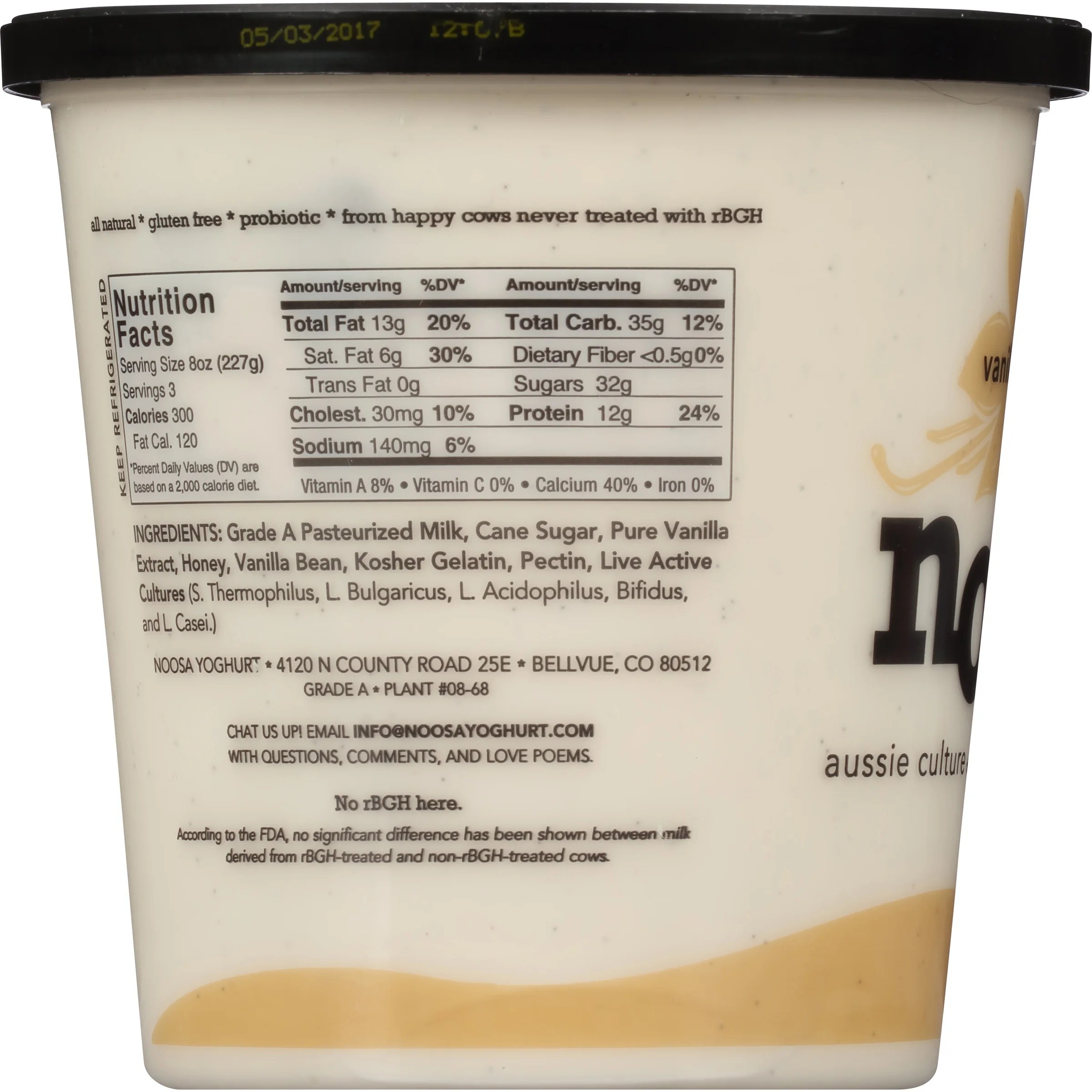 Plain Noosa Yogurt Nutrition Facts Blog Dandk