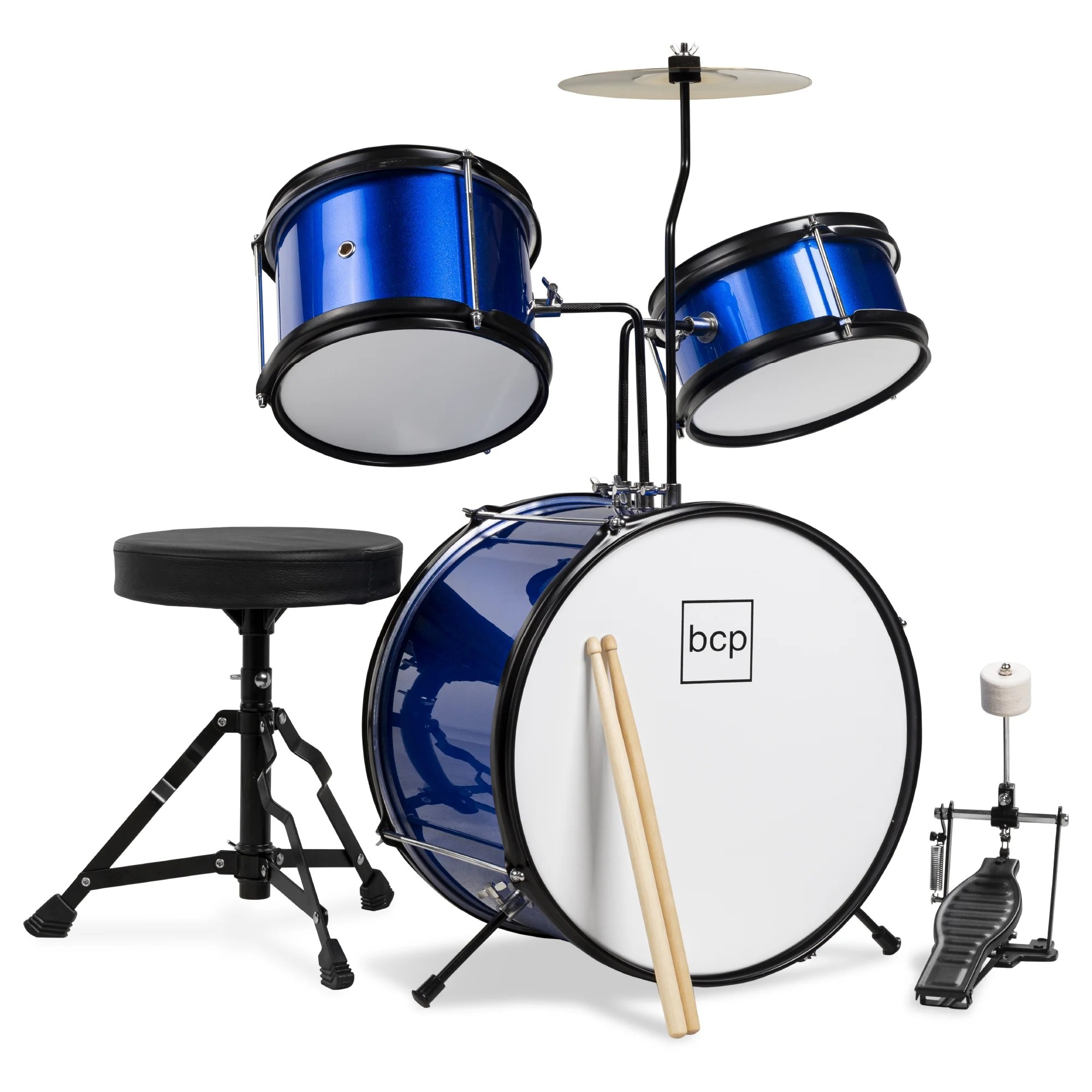 Best Choice Products 3Piece Kids Beginner Drum Musical Instrument Set