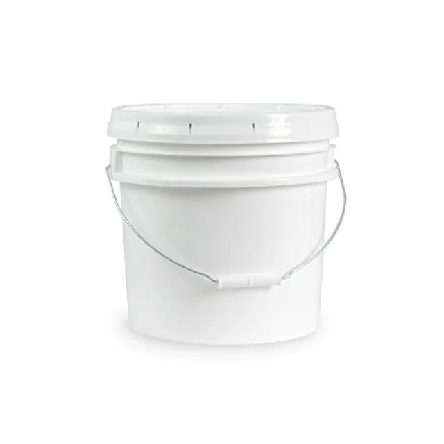 3.5 gallon white bucket & lid durable 90 mil all purpose pail food