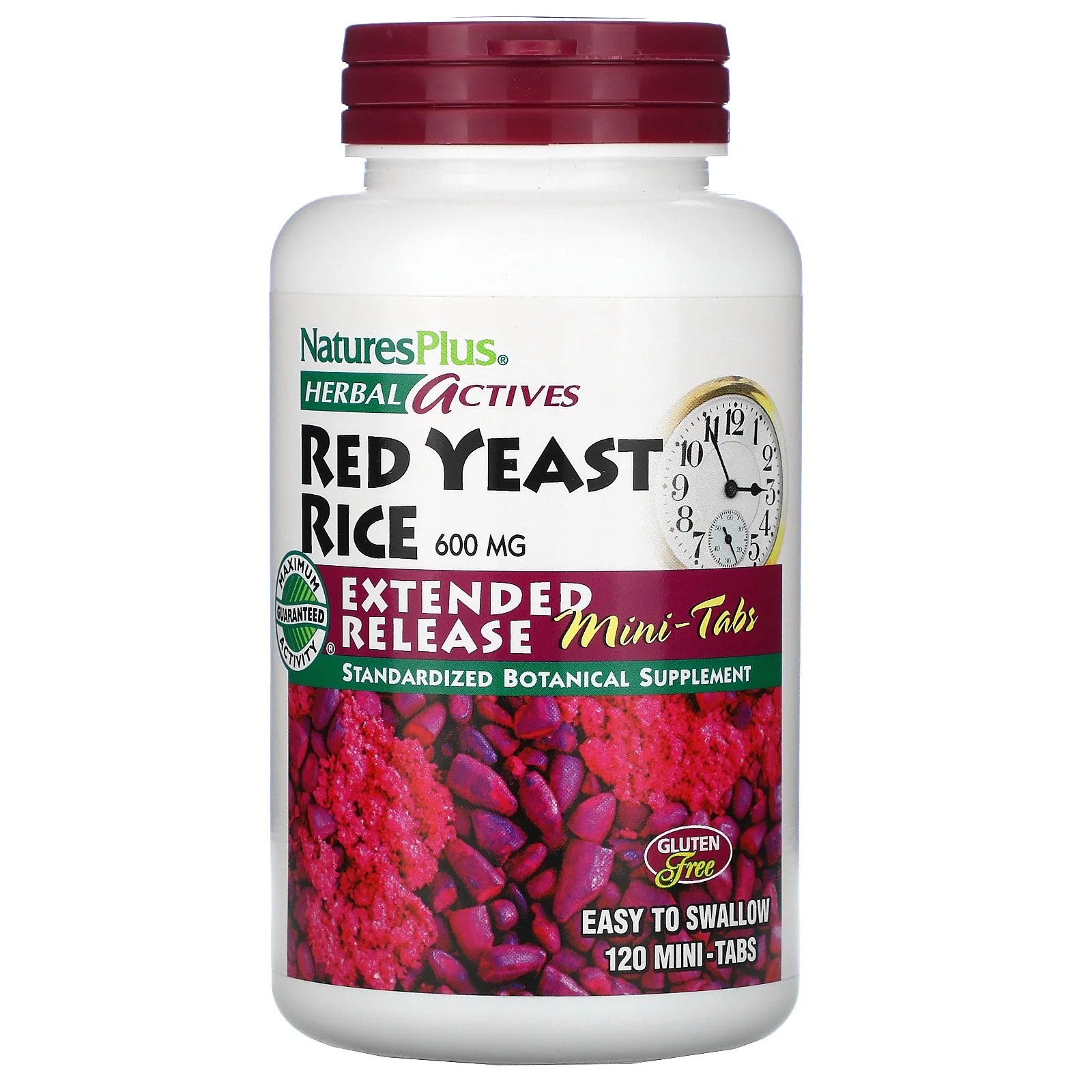 Nature's Plus Herbal Actives, Red Yeast Rice, 600 mg, 120 MiniTabs