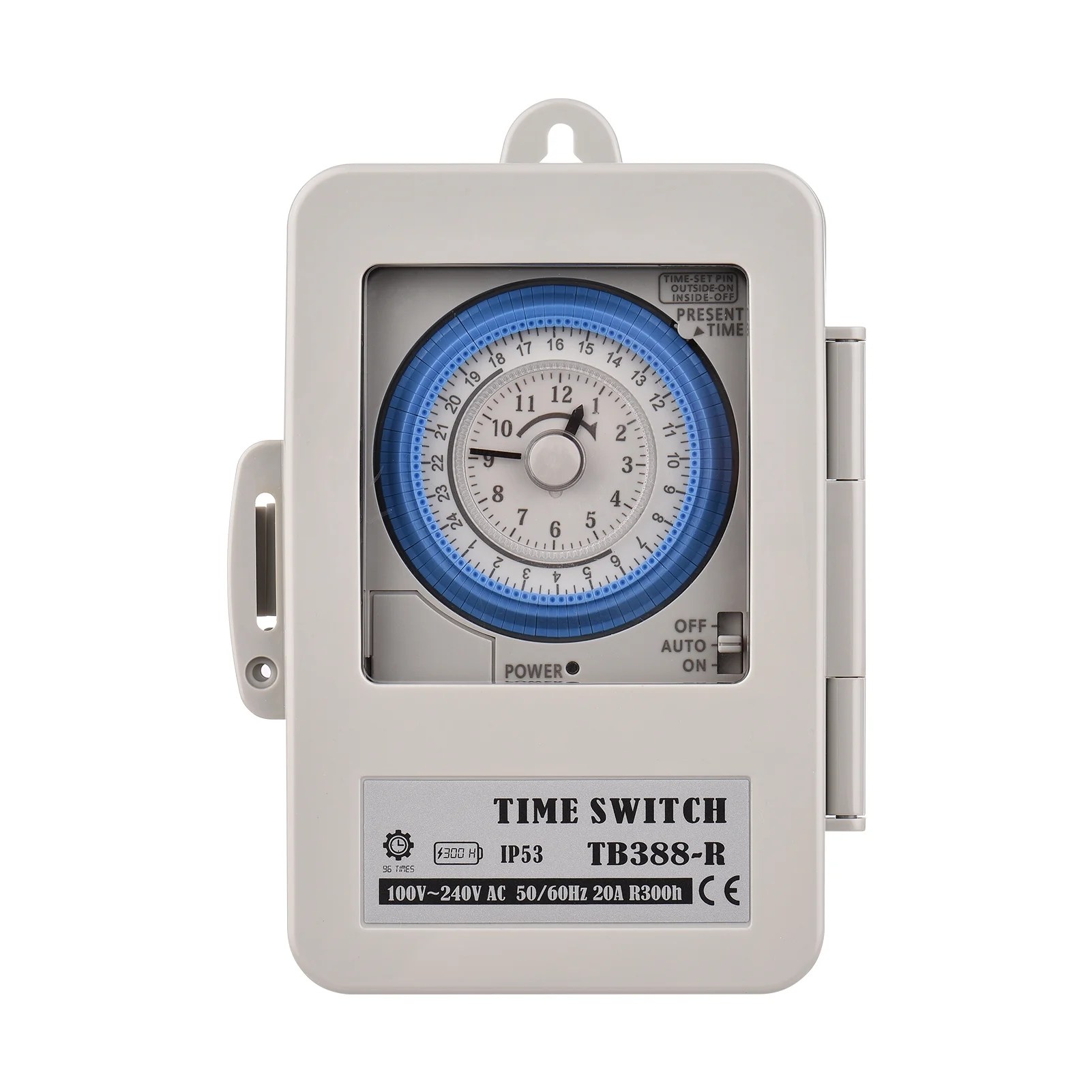 Walmeck Mechanical 24 Hours Timer Switch IP53 Rating Programmable