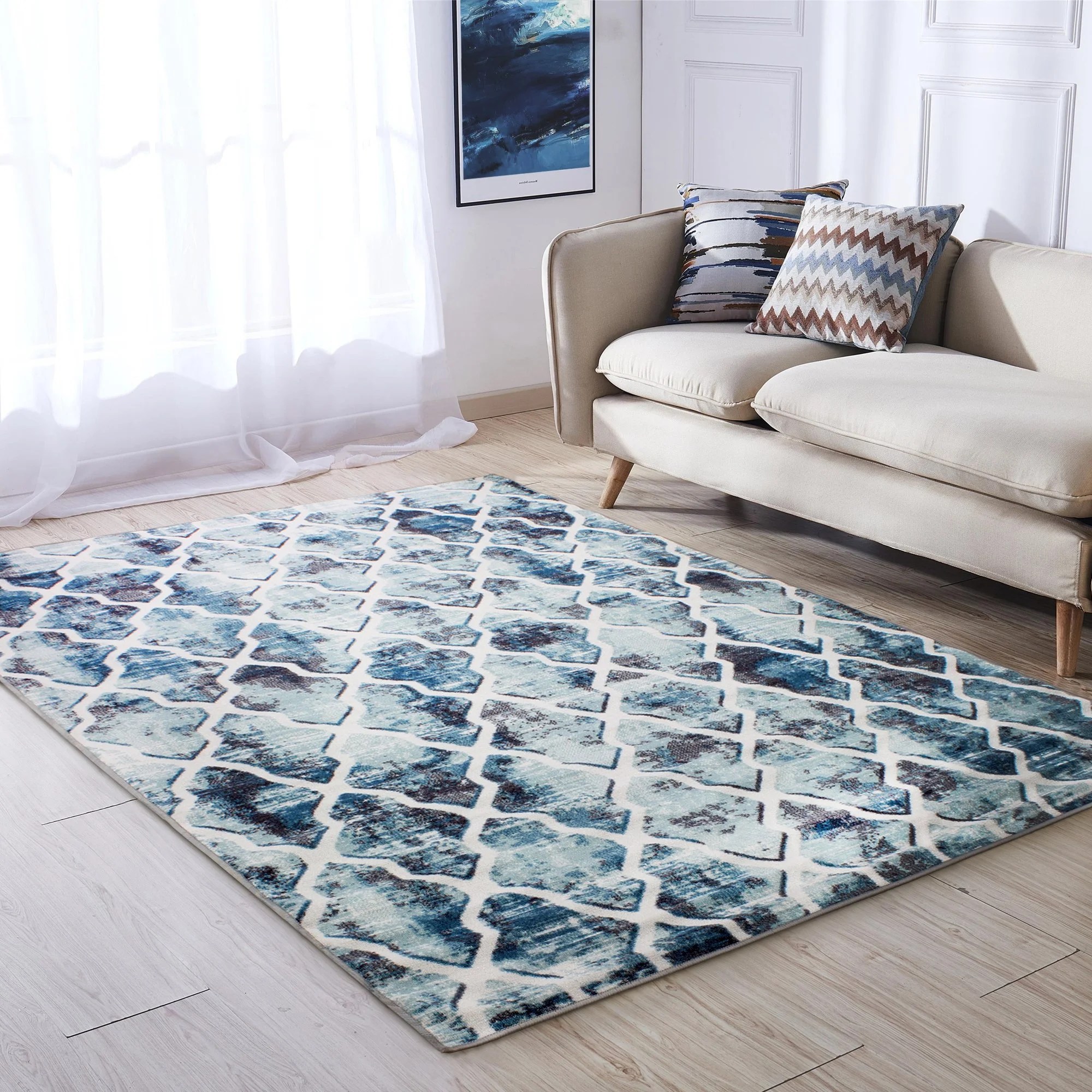 COMFII HOME Indoor/Outdoor Area Rug 5x8 ft Windsor Collection