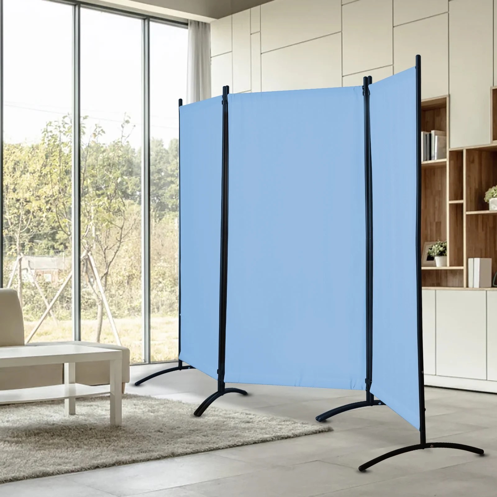 Grezone Large Folding 3 Panel Portable Stand Room dividers Privacy