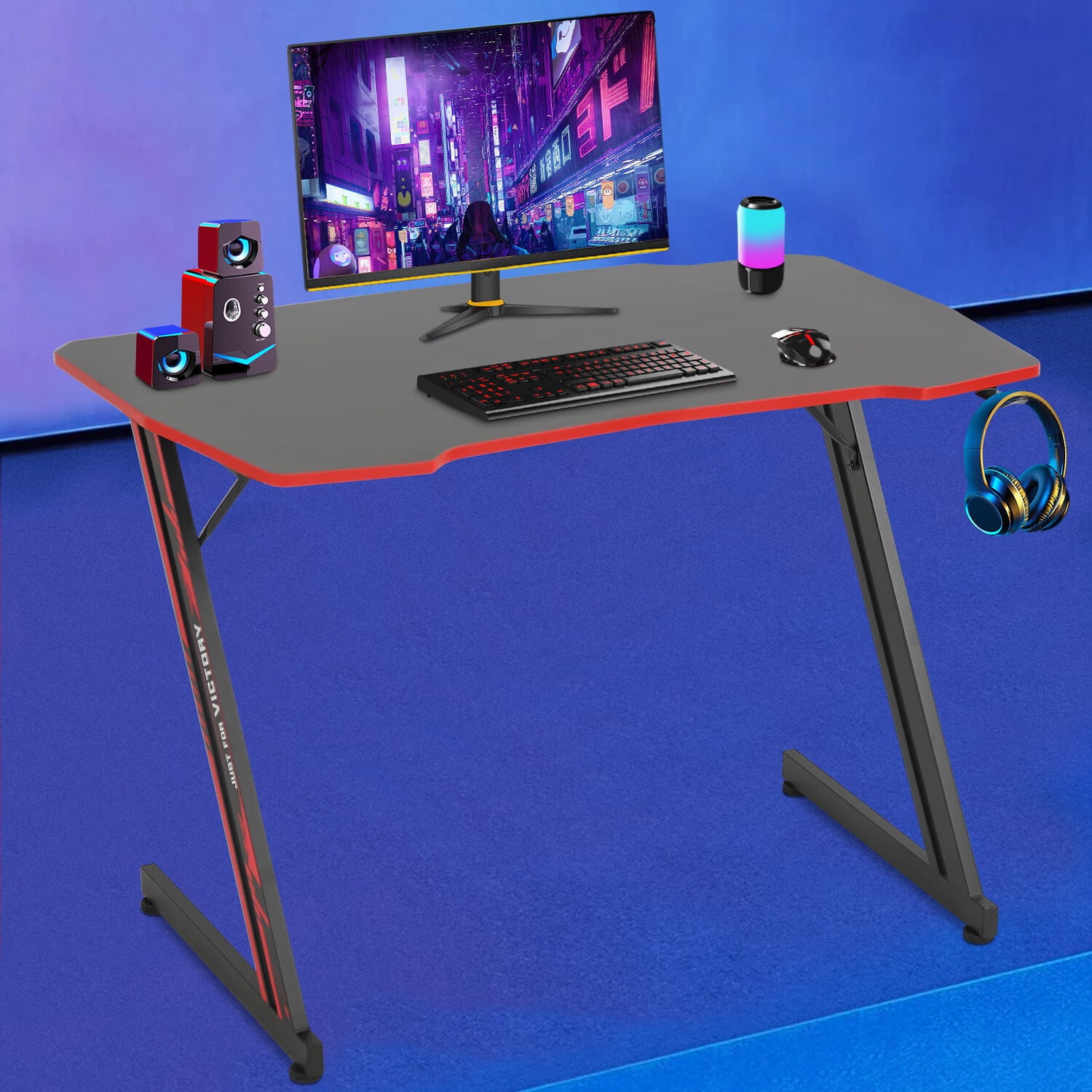 CL.HPAHKL 40In Computer Desk for Small Area Corner, Zshape Gaming Desk