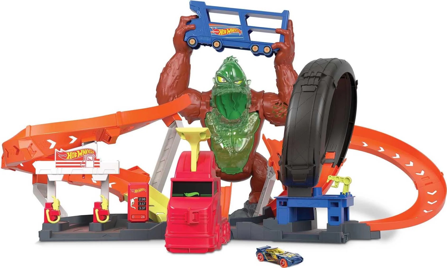 Hot Wheels toxic Gorilla Slam Playset with Lights & Sounds for Kids 5