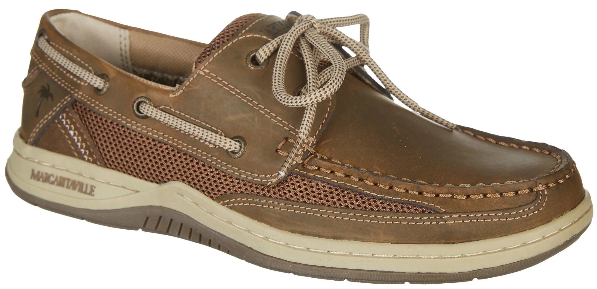 Margaritaville Margaritaville Mens Anchor Lace Up Boat Shoes 9 Brown