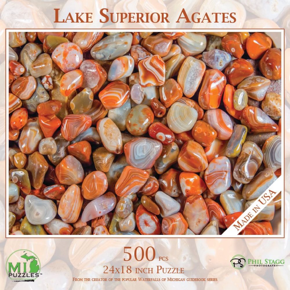 MI Puzzles Phil Stagg Photography Lake Superior Agates 500 MI Puzzles Phil Stagg Photography Lake Superior Agates 500