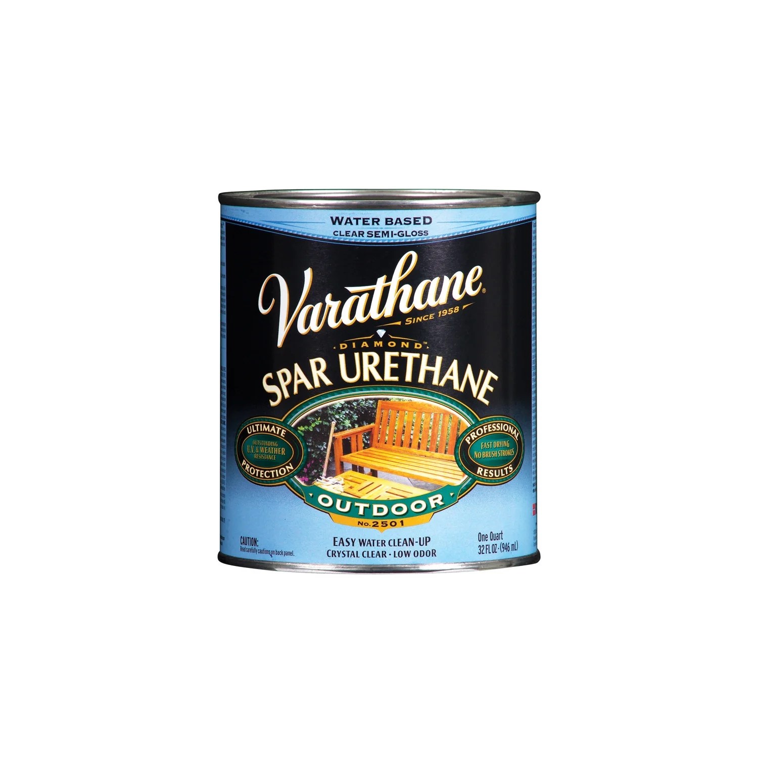 Varathane SemiGloss Clear Water Based Exterior Spar Urethane, 1 Qt