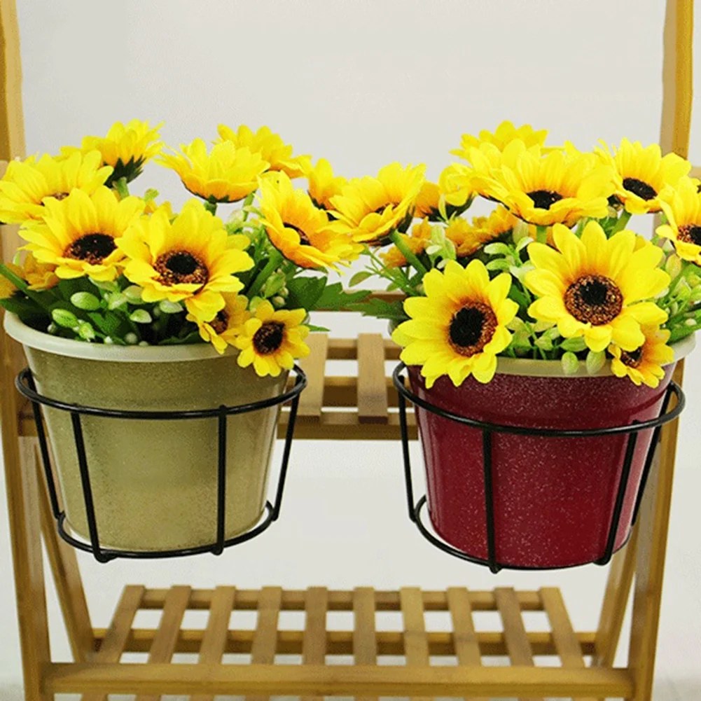 GadgetVLot Over The Rail Flower Pot Stand Balcony Railing