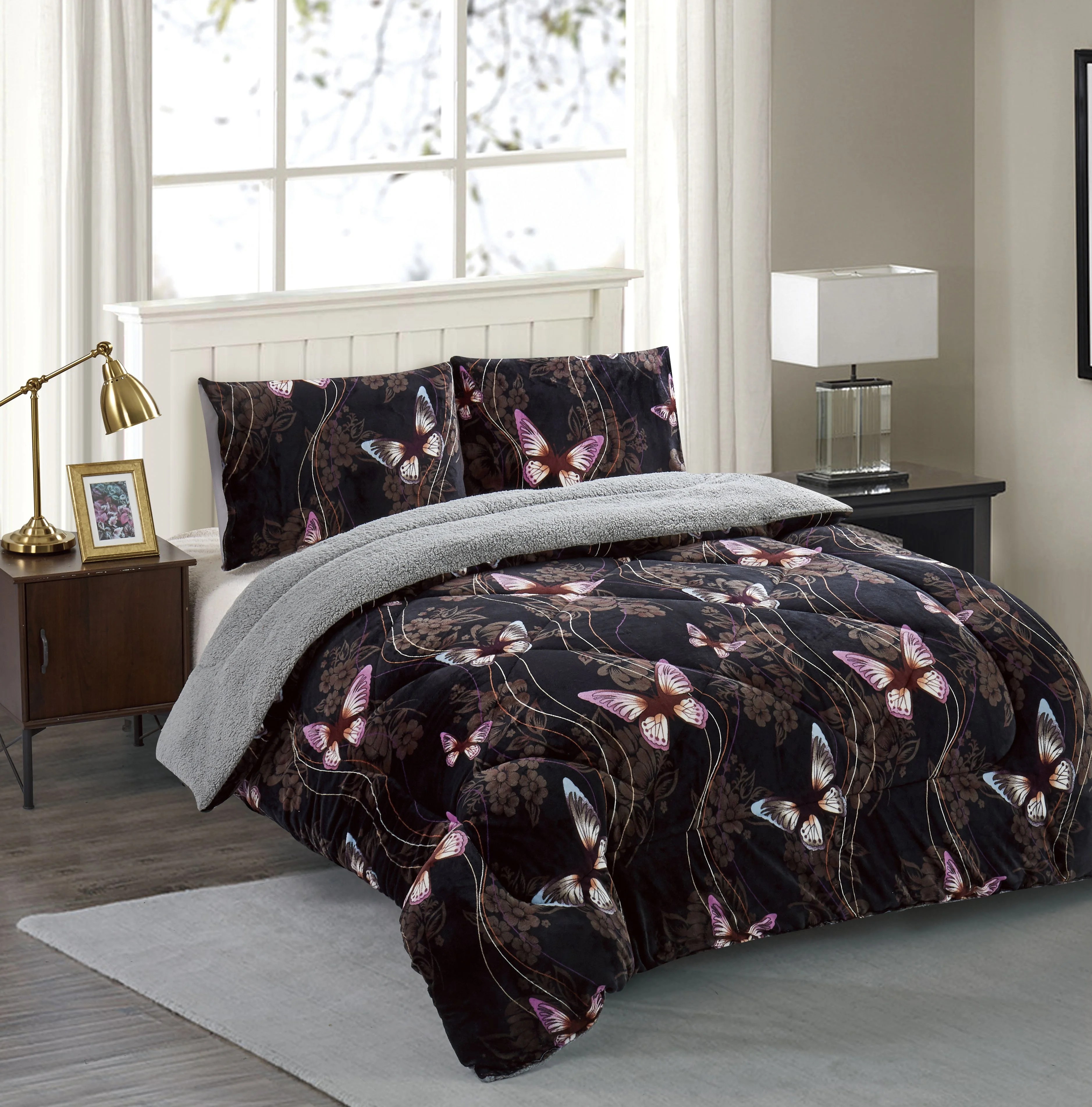 UHIQUE HOME 3 PIECE BORREGO Clearance Super Soft Luxury Blanket