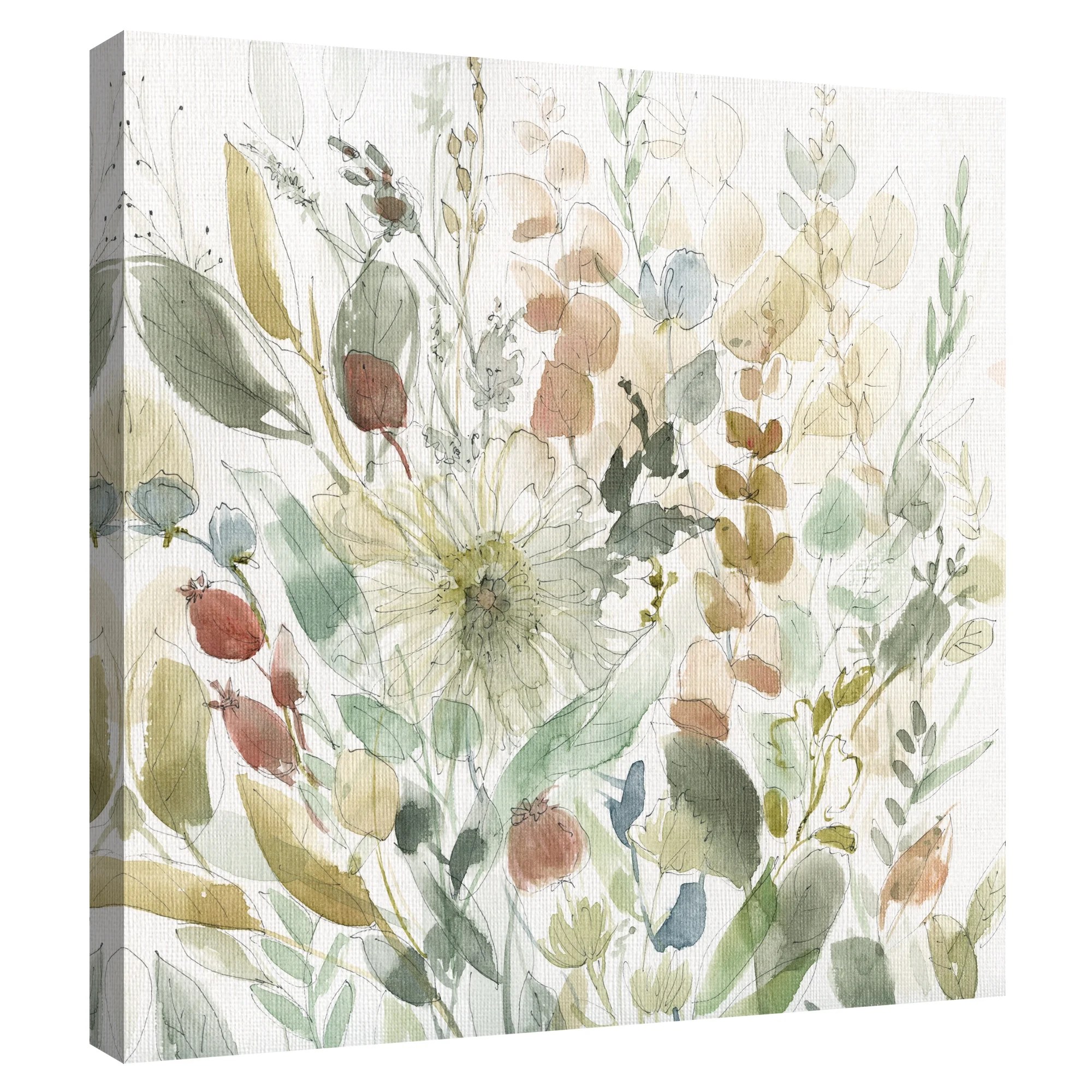 Linen Wildflower Garden by Carol Robinson Canvas Art Print Walmart