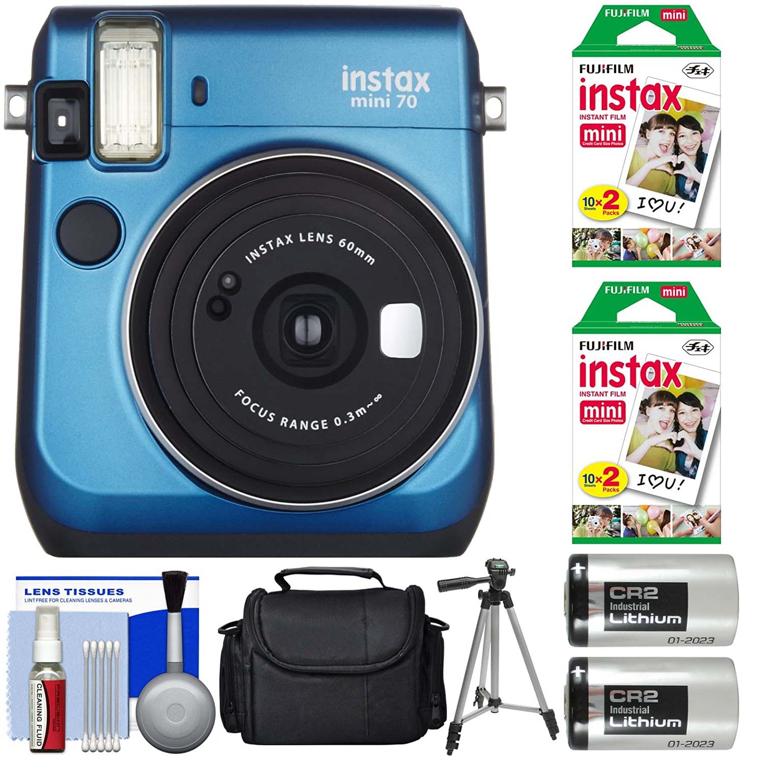 Fujifilm Instax Mini 70 Instant Film Camera with 40 Prints + Case