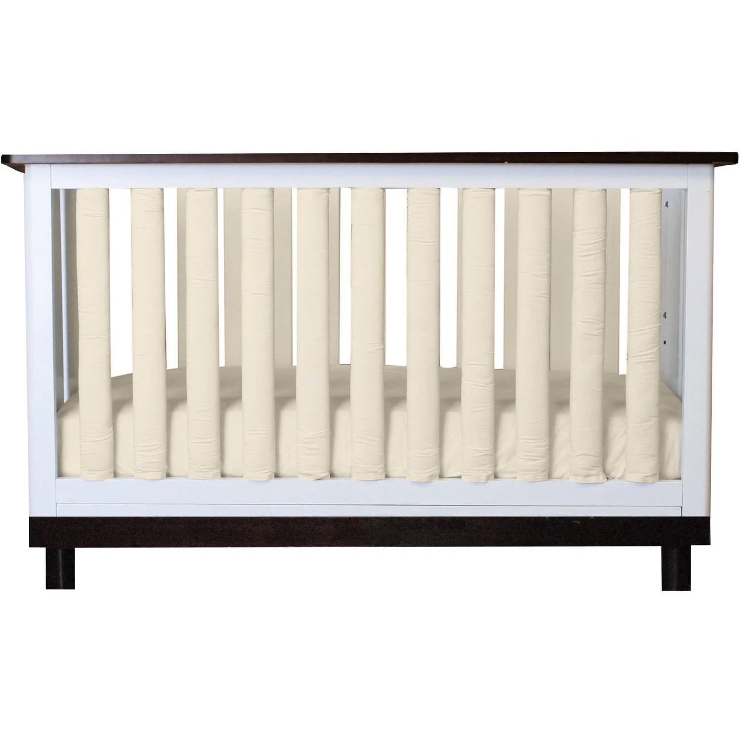 PURE SAFETY Vertical Crib Liners in 100 Certified Organic Ivory Cotton, Choose Your Pack