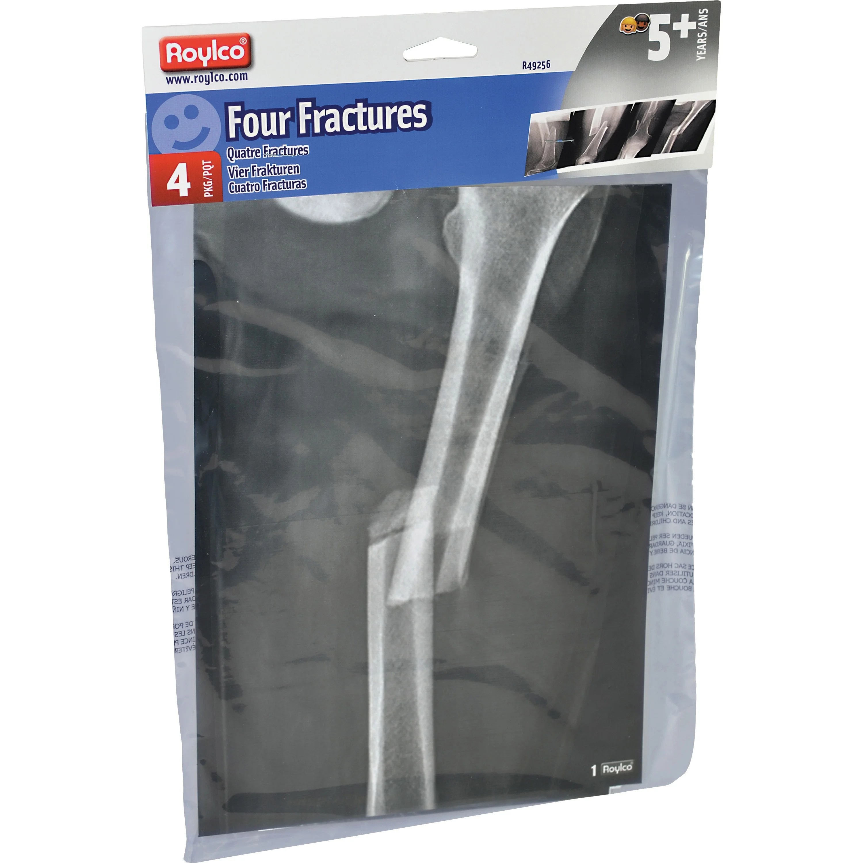 Roylco, RYLR49256, Four Fractures Xray Sheets, 4 / Pack, Translucent