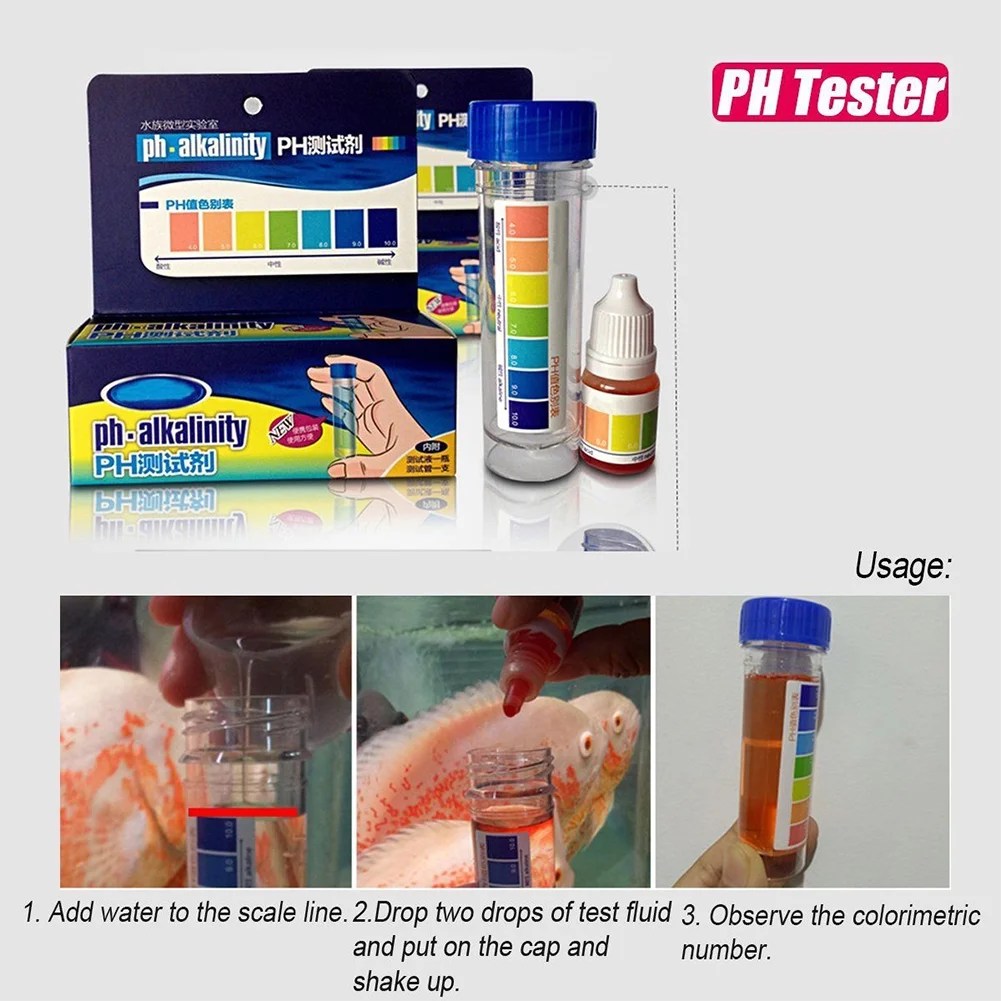 Aquarium Fish Tank PH NO2 NO3 Water Quality Test Kit PH light seawater universal