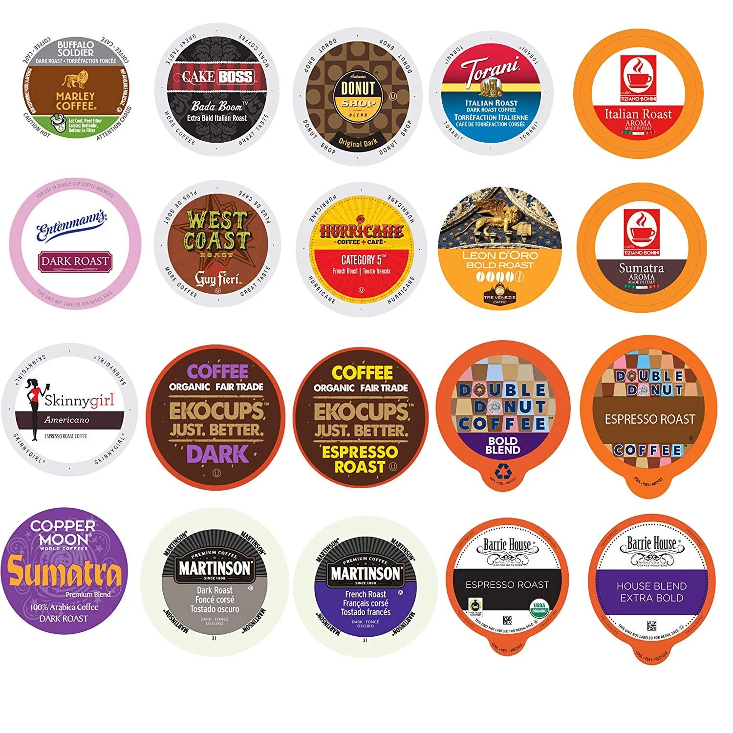 Perfect Samplers Coffee Pod Variety Pack, Dark Roast and Bold Flavors