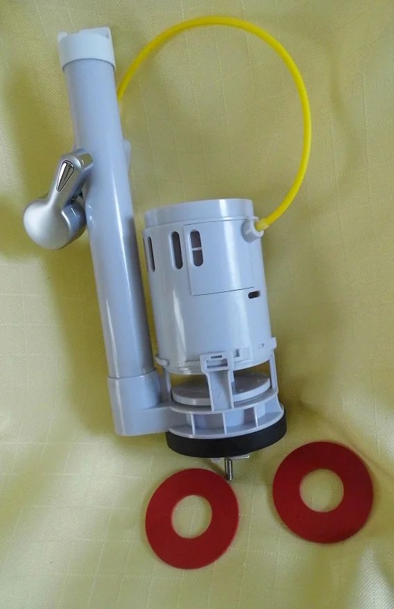 Flush Valve For One Piece Toilet with 2 inch Flush Hole. Has Cable and