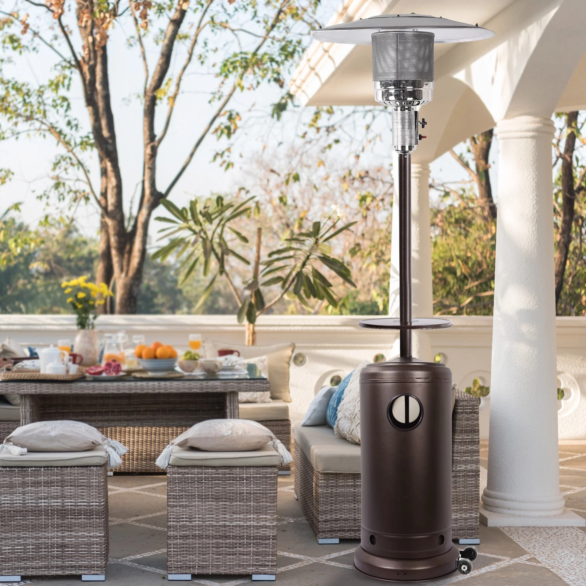 Outdoor Heaters for Patios, 47000BTU Propane Patio Heater with Wheels(03)