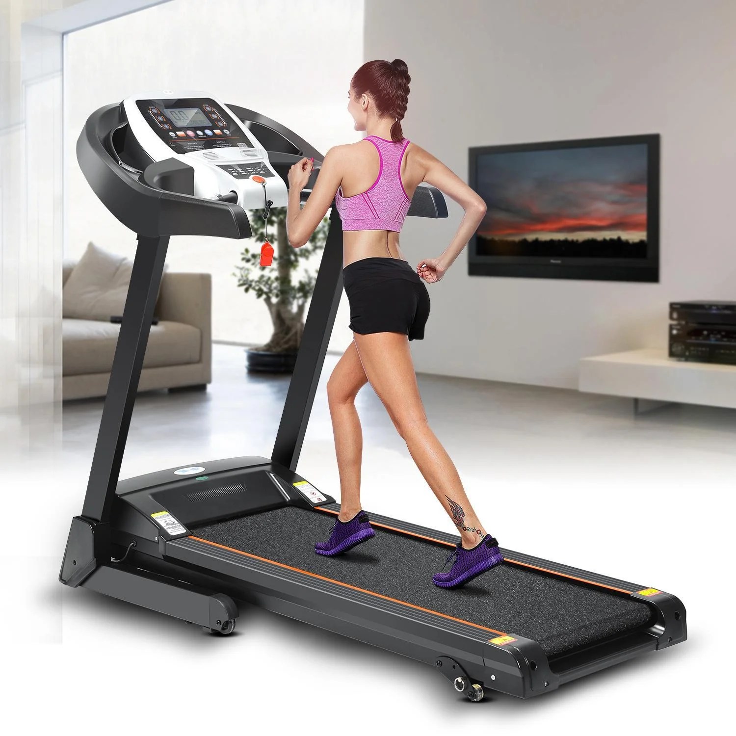 3.25HP Folding Electric Treadmill with Power Incline Motorized Running 3.25HP Folding Electric Treadmill with Power Incline Motorized Running