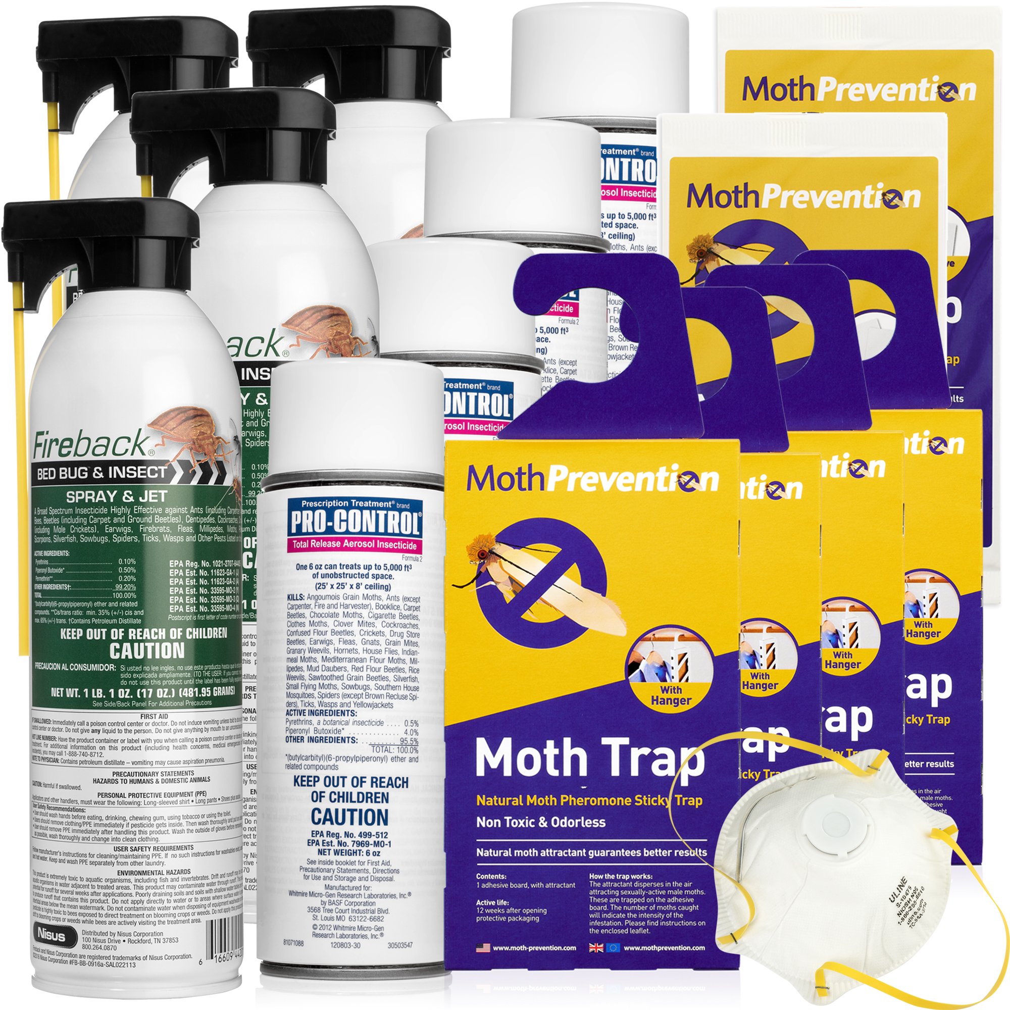 MOTH KILLER KIT for Clothes Moths & Carpet Moths by MothPrevention