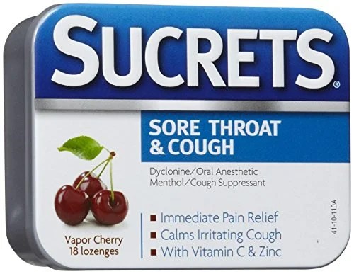 Sucrets Complete Lozenges, Vapor Cherry, 18 ct