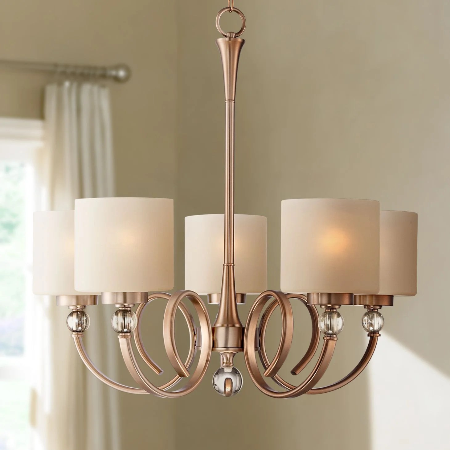 Possini Euro Design Antique Brass Chandelier 26" Wide 5Light Modern