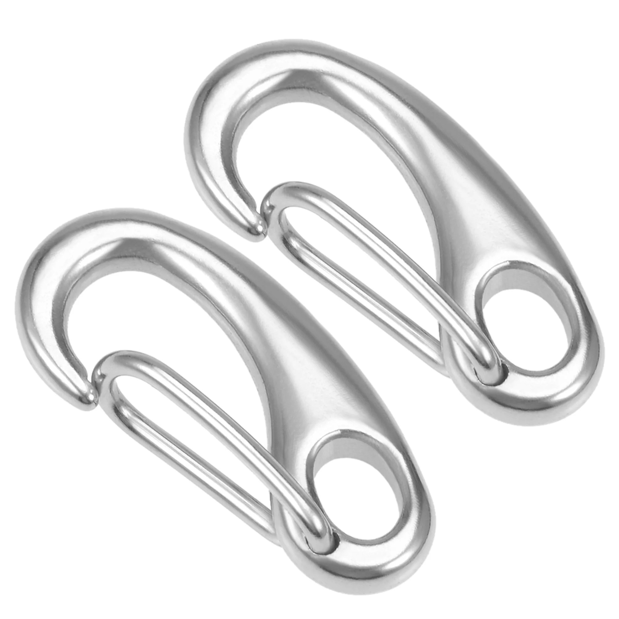 Carabiner Snap Hook,304 Stainless Steel Spring Gate Snap Hook Clip 40mm